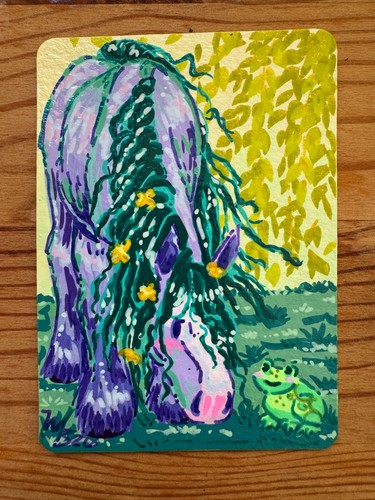 Aceo original kelpie - original, water